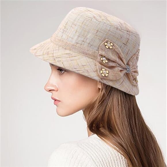 Vintage Felt Cloche Hat Khaki 5 - Picture 2 of 6